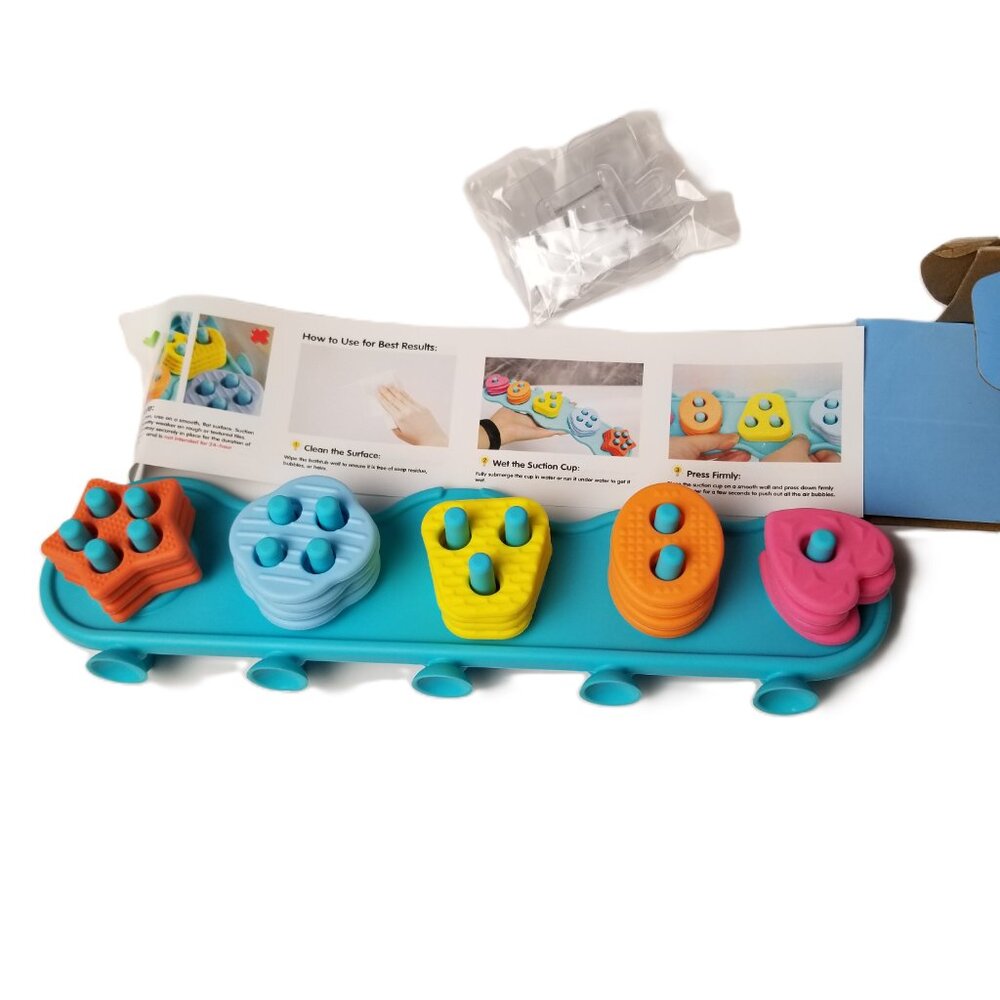 Children’s Bathtub Stacking Toys Suction Cup Bath Set 3+ Colorful Educational